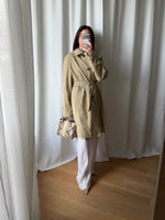 Classic belted camel trench