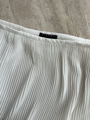 Sisley plissè white skirt