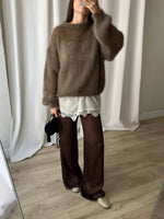 80% kid mohair soft pull - Moka