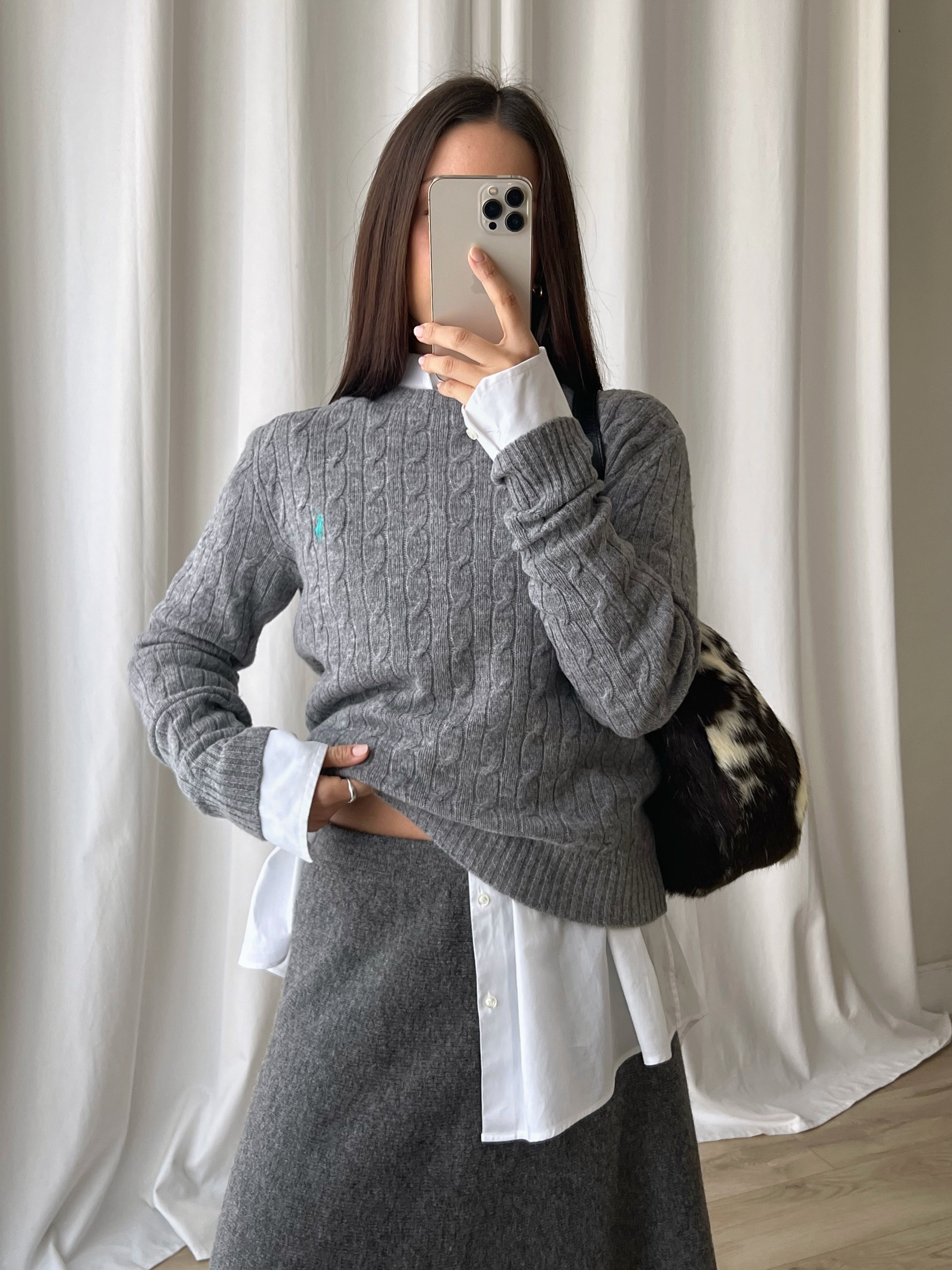 Ralph Lauren pure lambswool grey pull