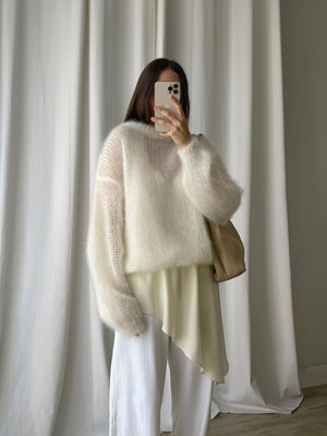 80% kid mohair soft pull - Latte