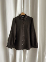 100% Linen comfy shirt - Espresso