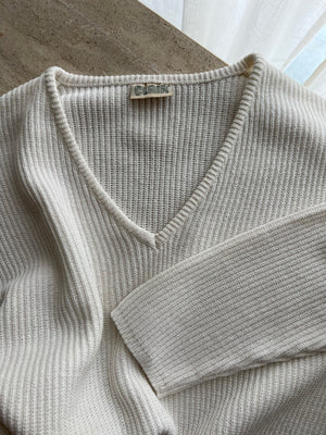 Made in Italy cotton blend white pull