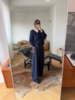 Pure viscose tailored pants - Navy