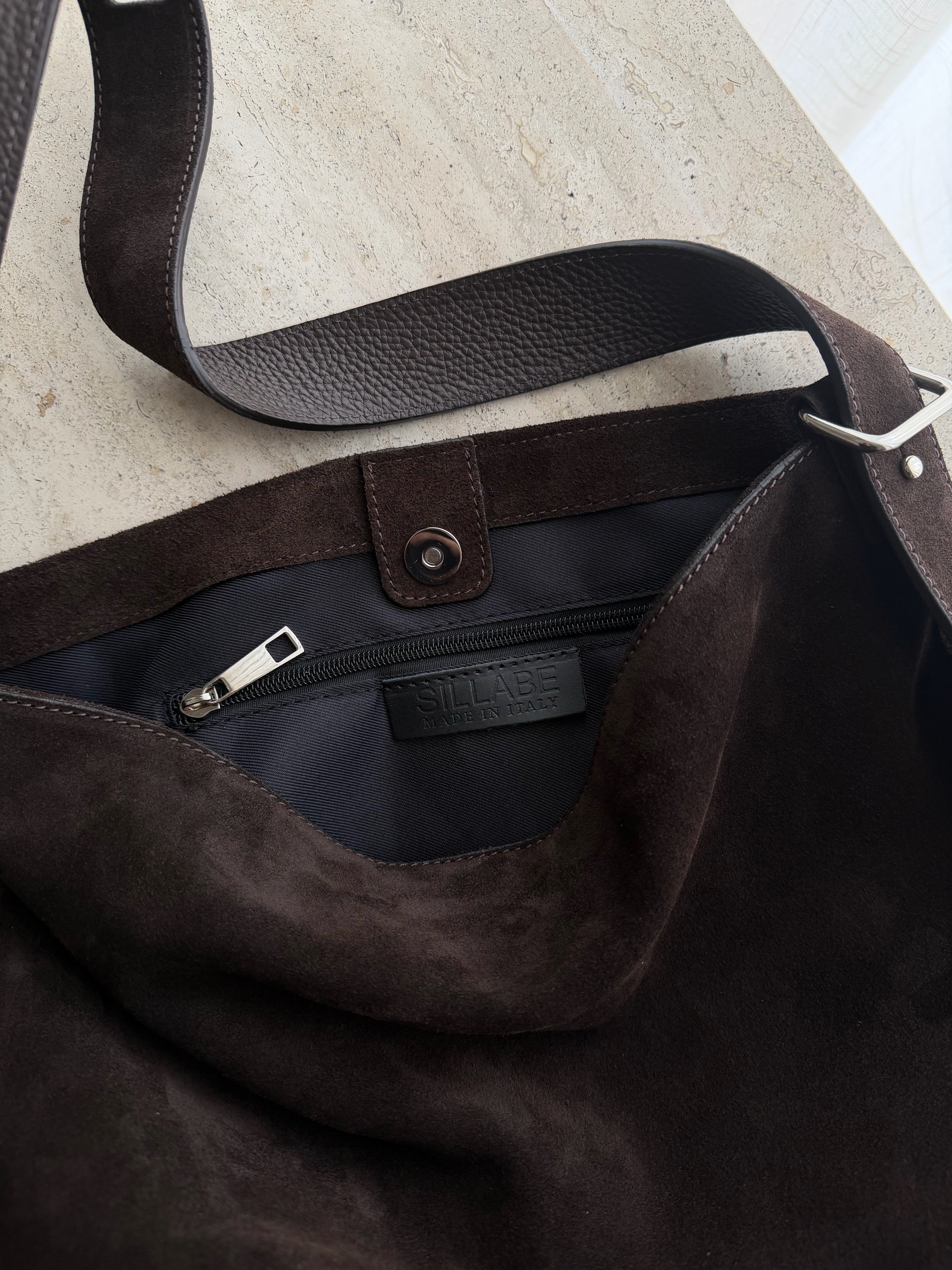 Sillabe Studio bucket bag - Dark coffee