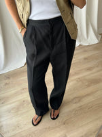 Valentino 100% linen tailored black pants