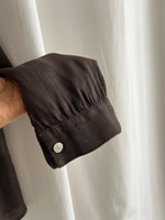 100% Linen comfy shirt - Espresso
