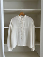 Pure silk embroidered shirt