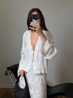 Oriental liquid top - White