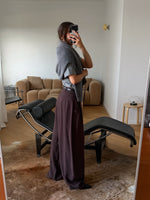Pure viscose tailored pants - Coffee