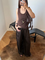 Ribbed tank top - Chocolate