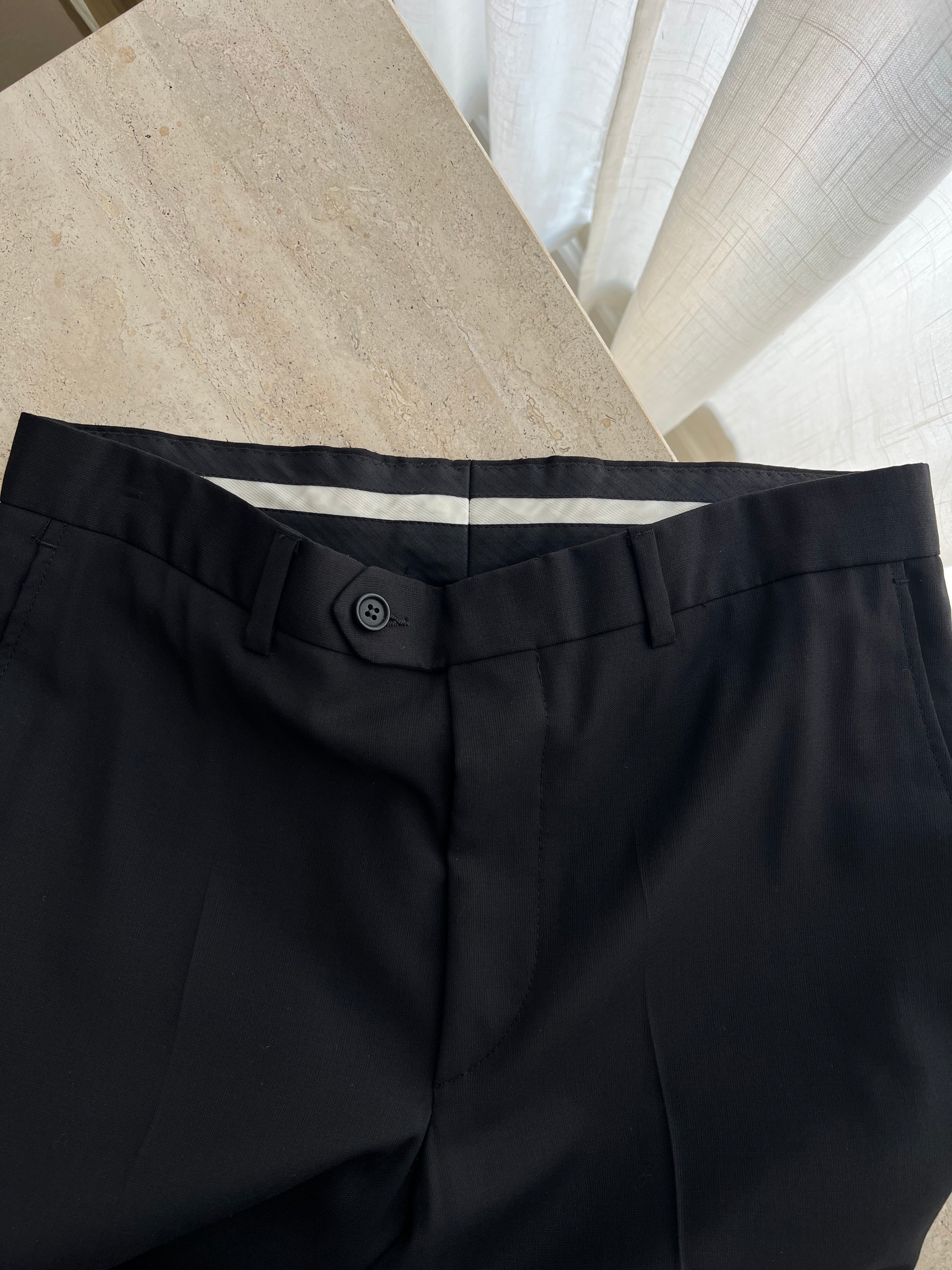 Tailored pure wool black pants