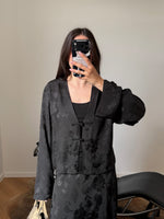 Oriental liquid top - Black
