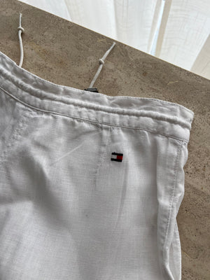 Tommy Hilfiger 100% linen white pants