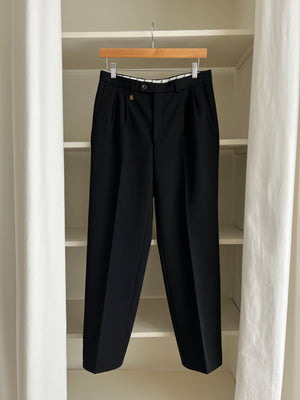 Tailored wool blend black pants