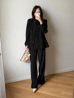 Giorgio Armani pure lightweight wool black jacket