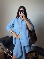 100% Linen shirt - Cielo