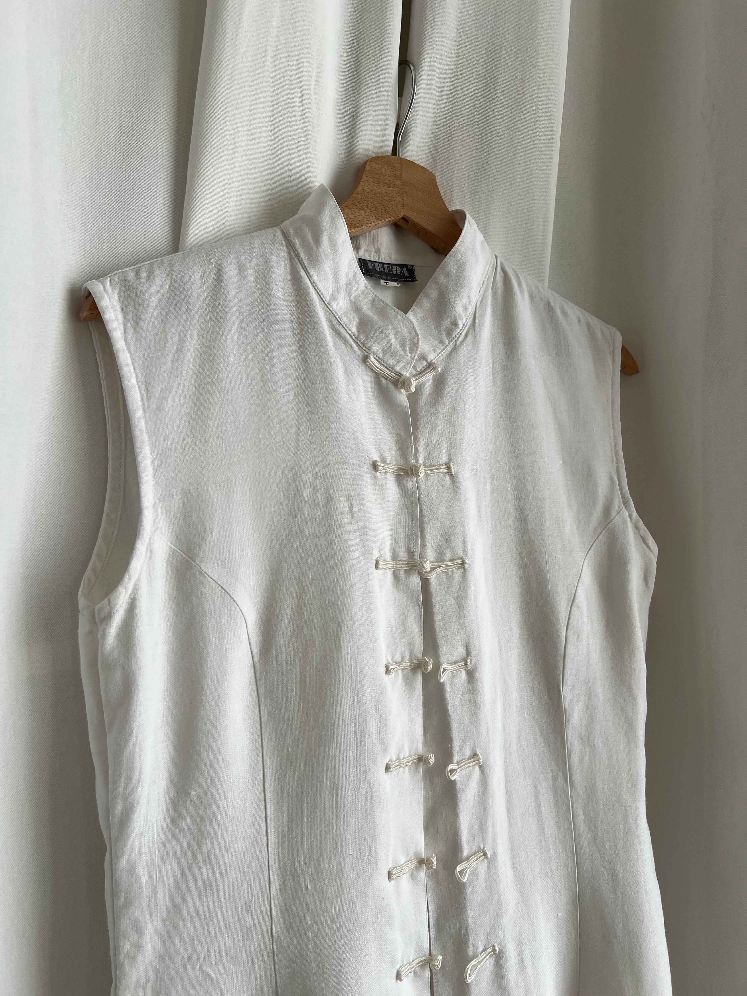 Pure linen oriental long dress
