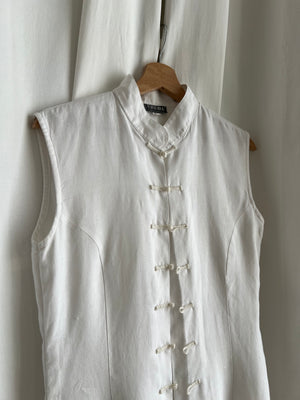 Pure linen oriental long dress
