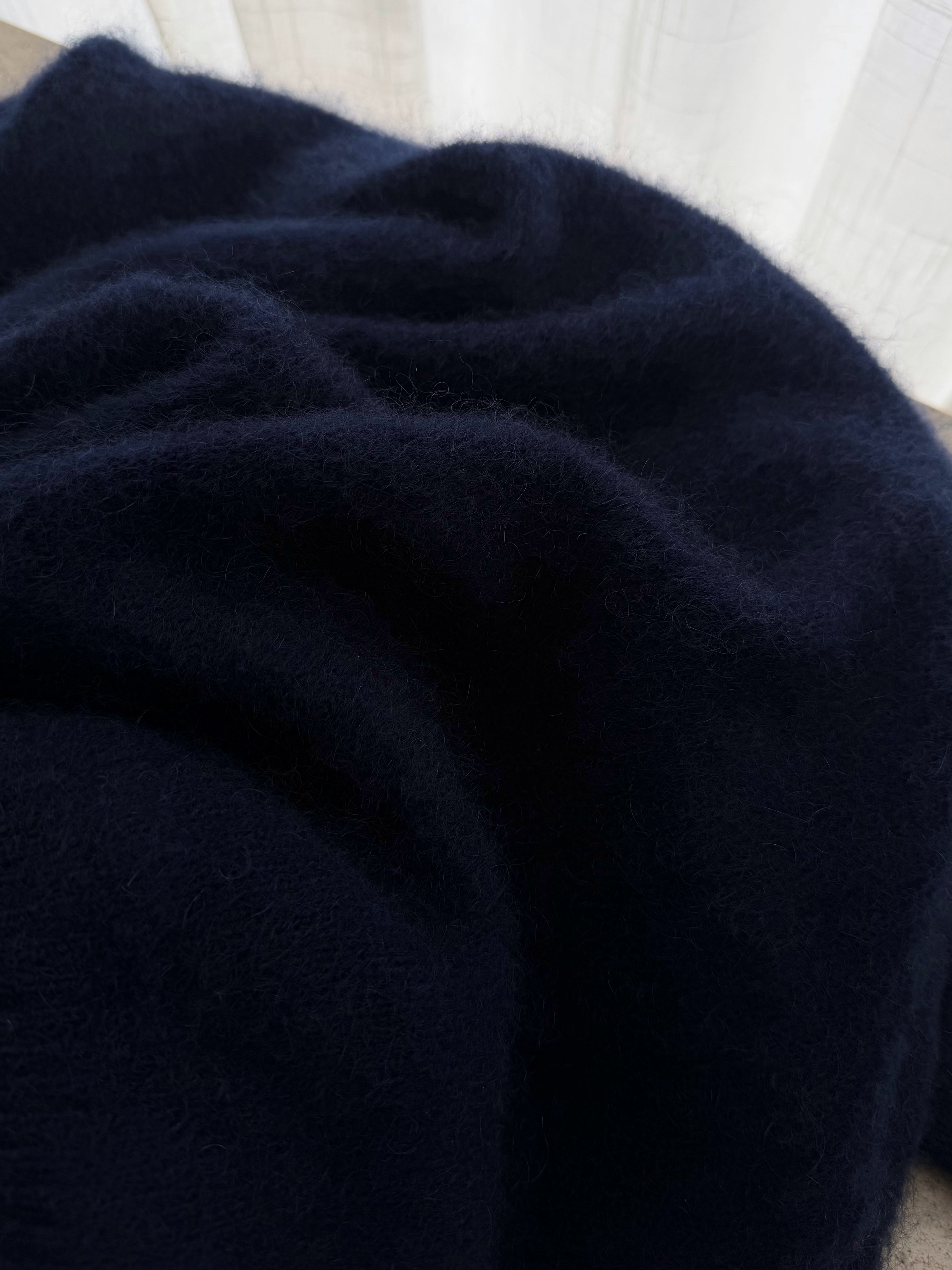 Kid mohair and wool soft pull - Mirtillo