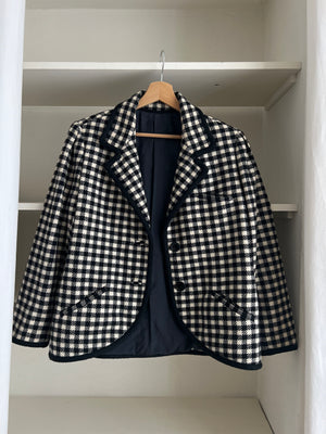 Tailored 100% wool crop jacket