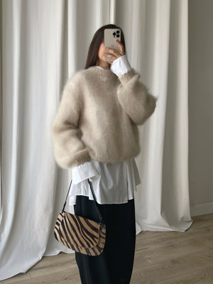 80% kid mohair soft pull - Mandorla