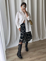 100% silk animalier skirt