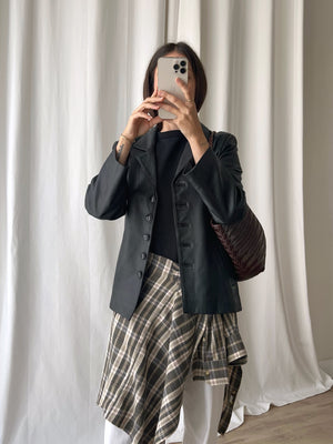 Escada real leather black jacket