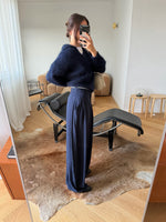 Pure viscose tailored pants - Navy