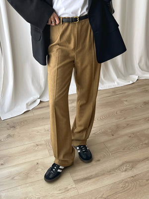 Made in Italy wool blend camel pants