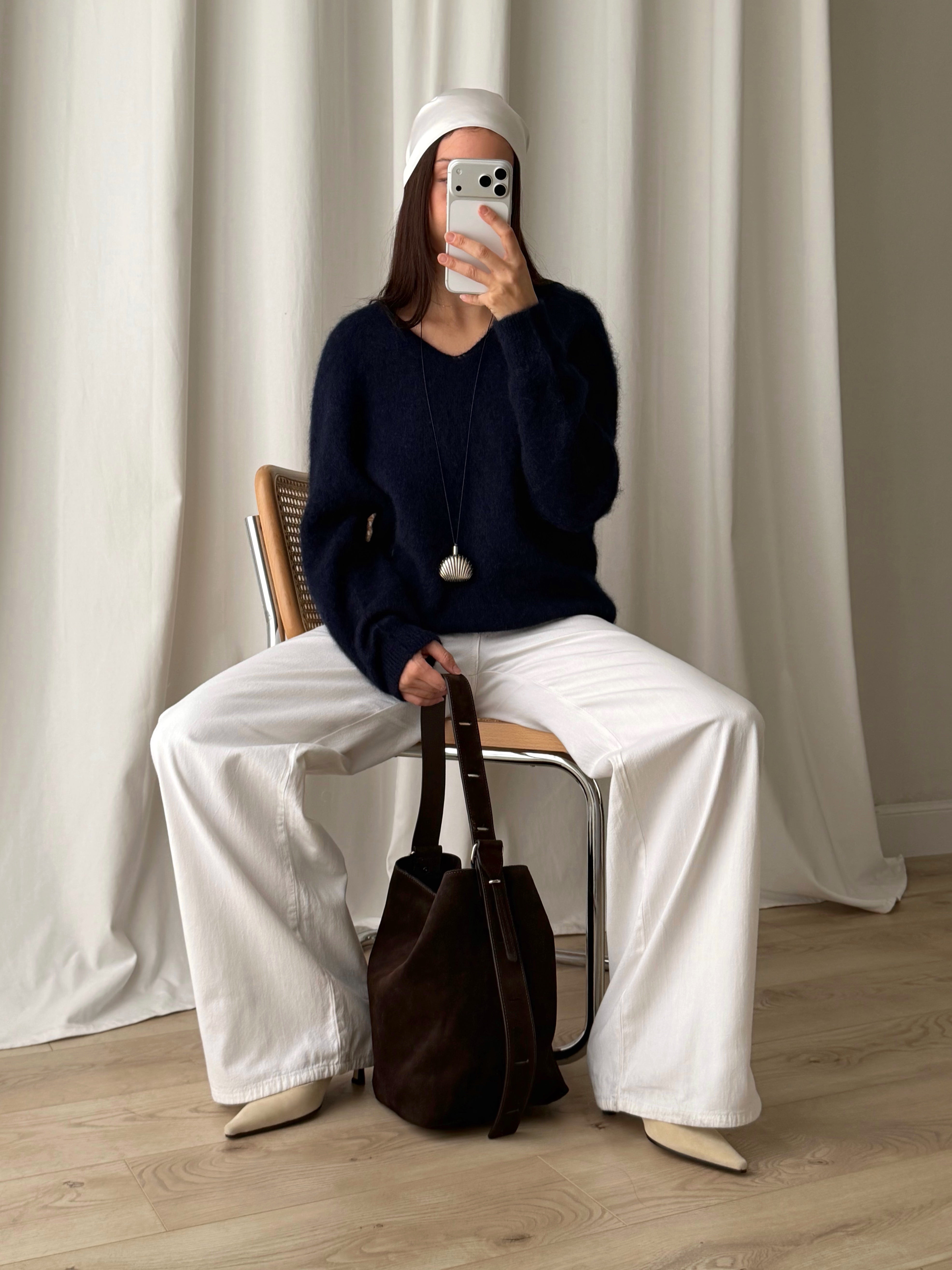 Kid mohair and wool soft pull - Mirtillo