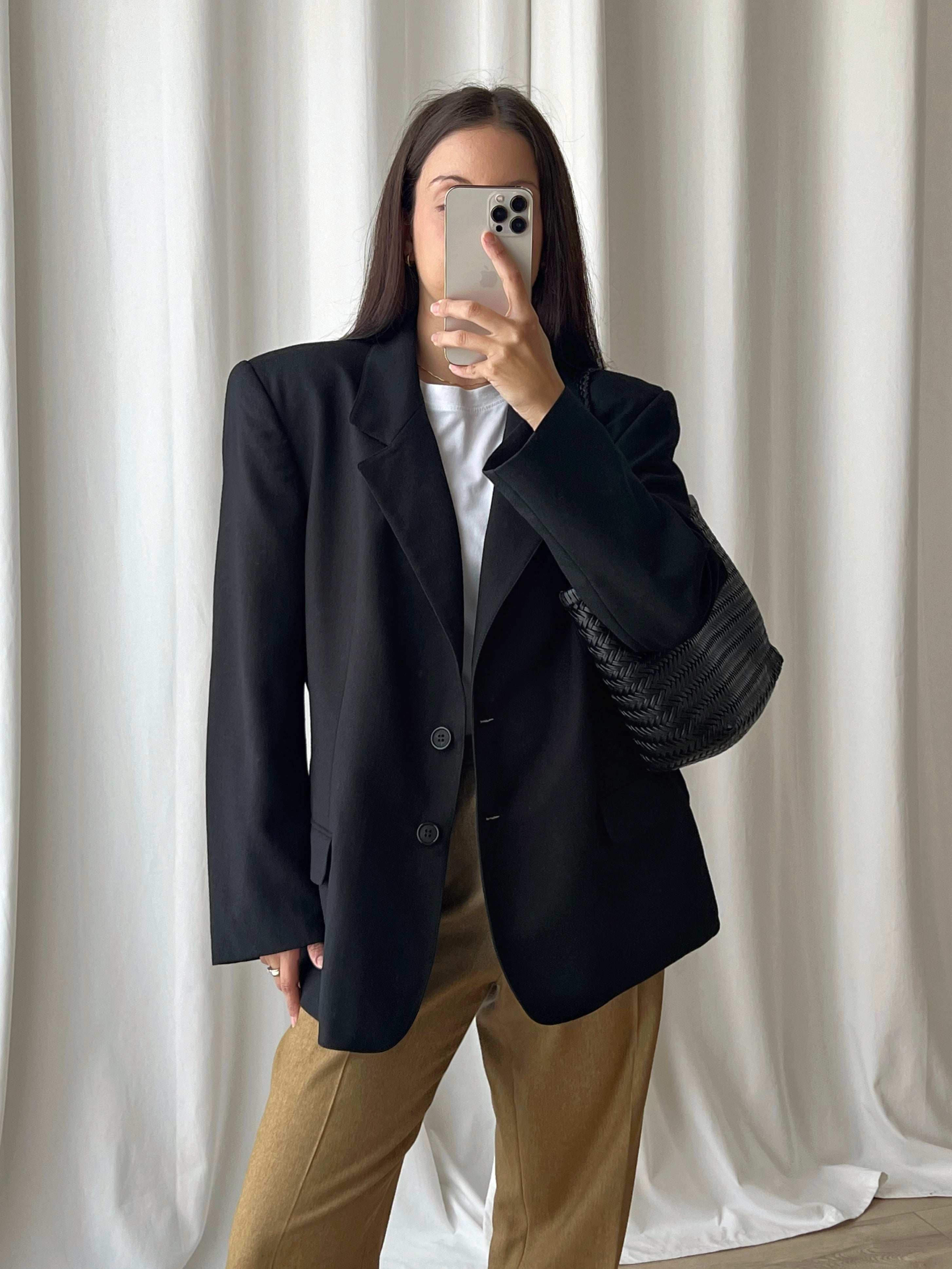 100% Wool black blazer