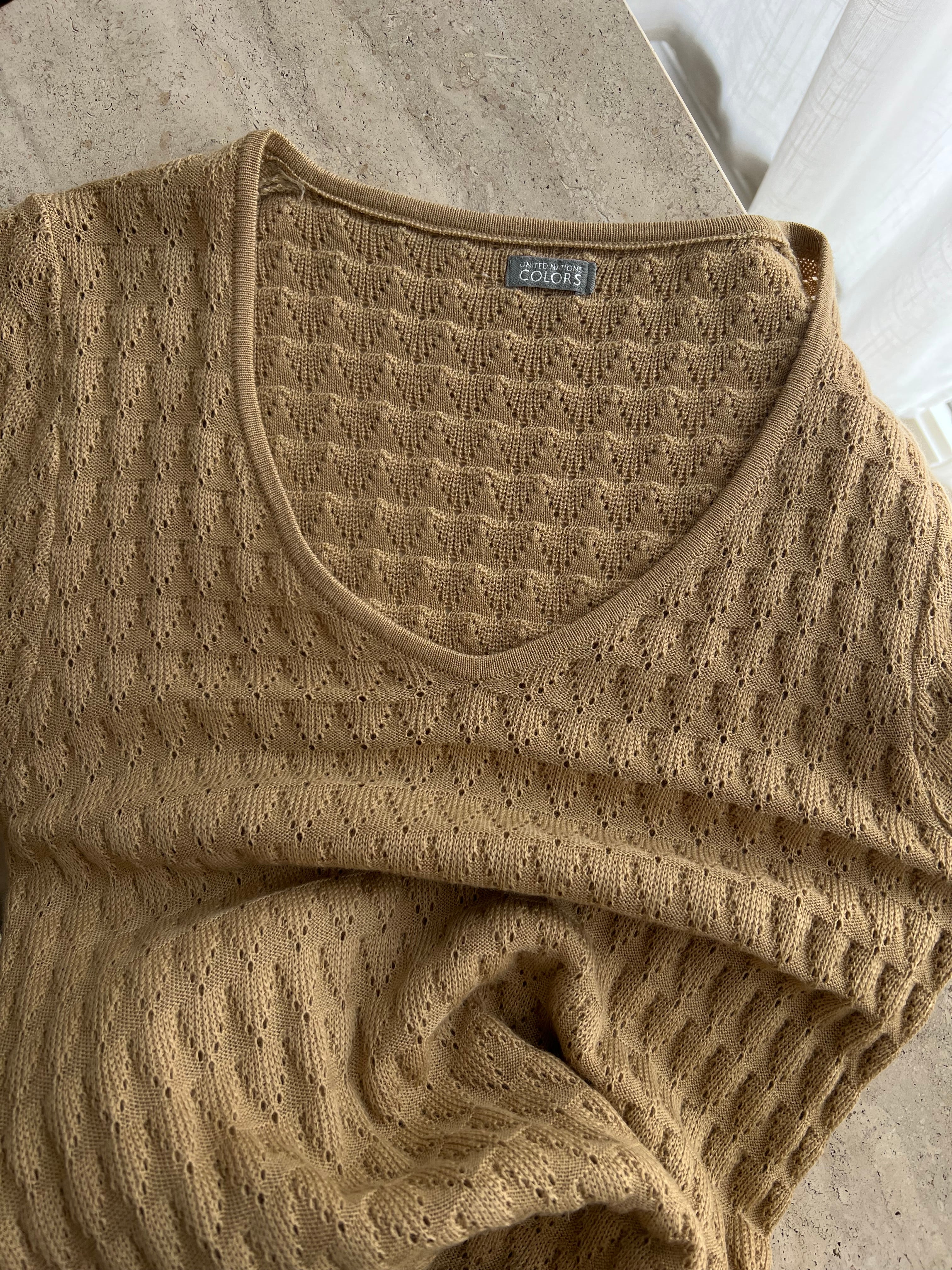 Benetton pure wool knitted long dress