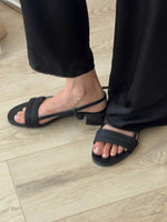 Prada leather black sandals
