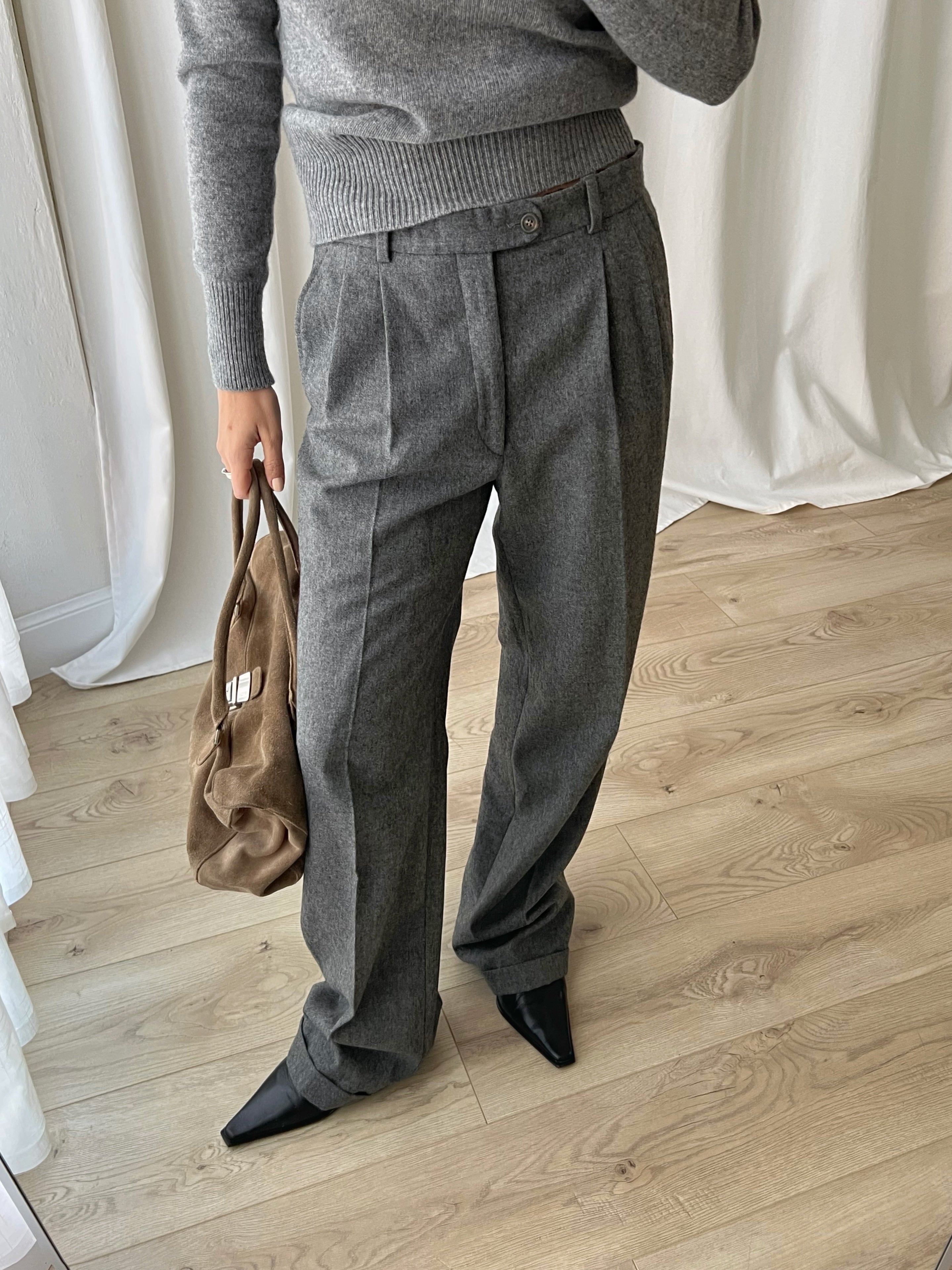 Made in Italy pure wool grey pants