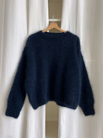 74% kid mohair soft pull - Blu