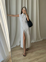 Pure linen oriental long dress