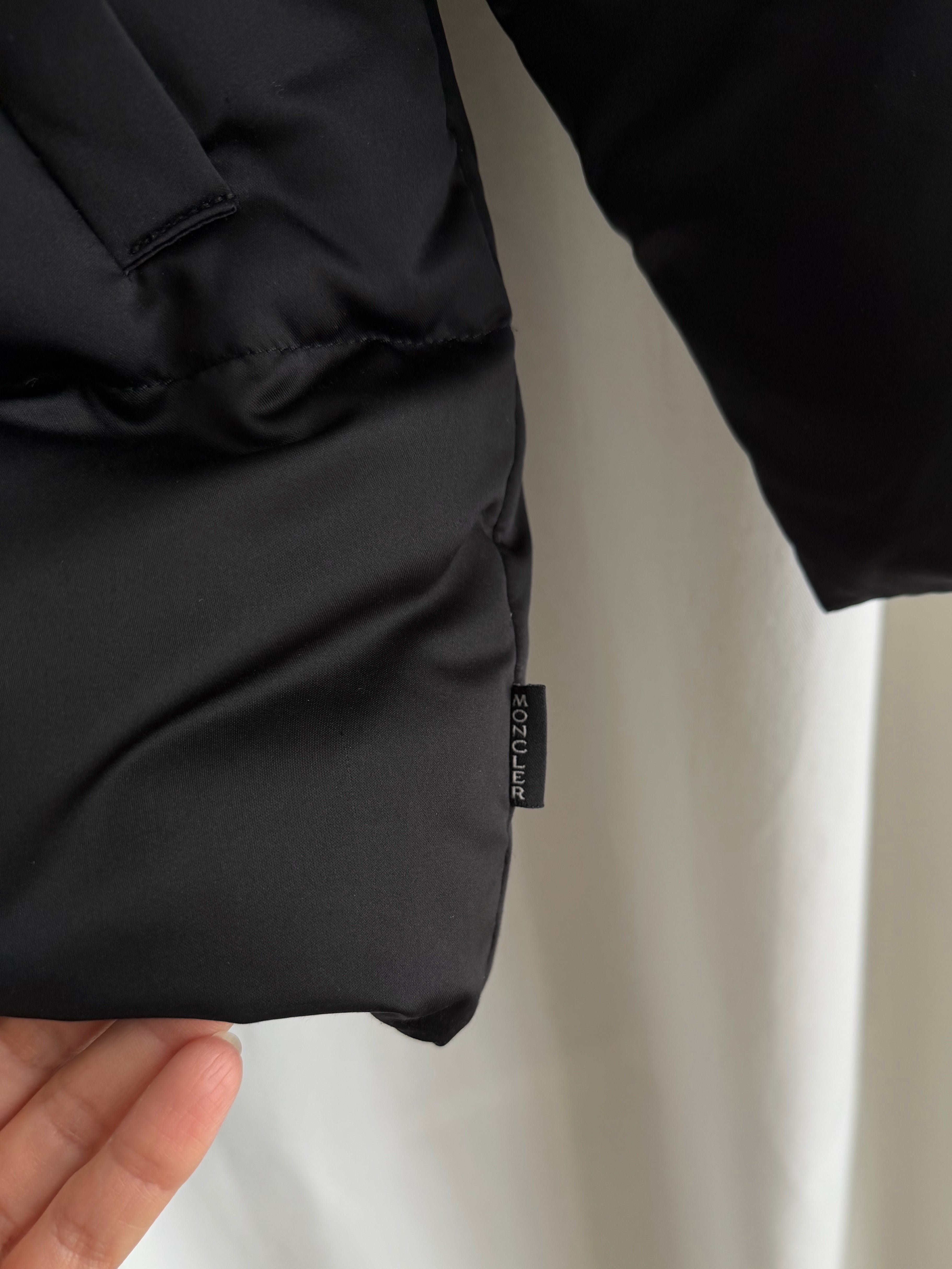 Moncler black down jacket