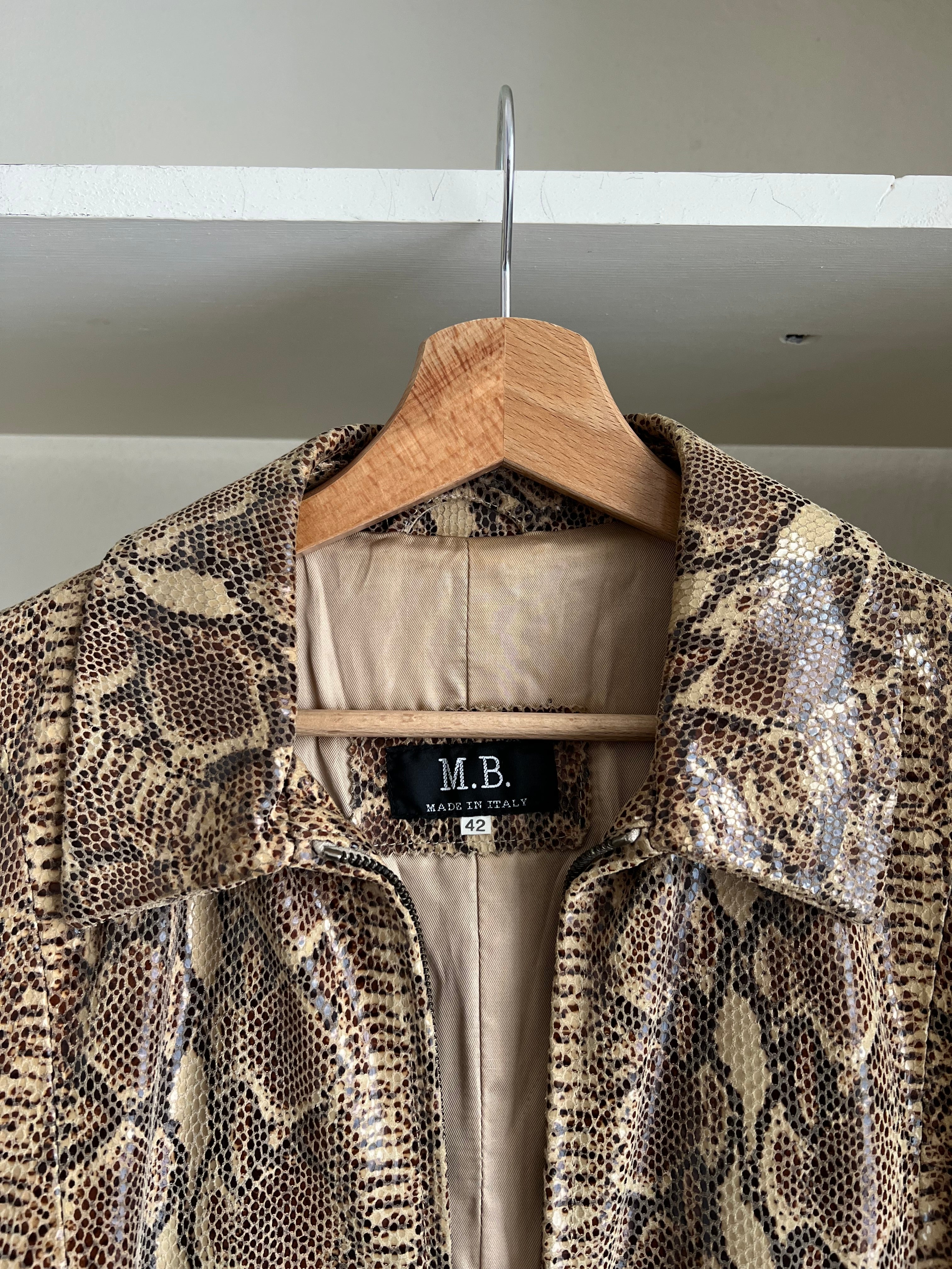 100% Leather python jacket