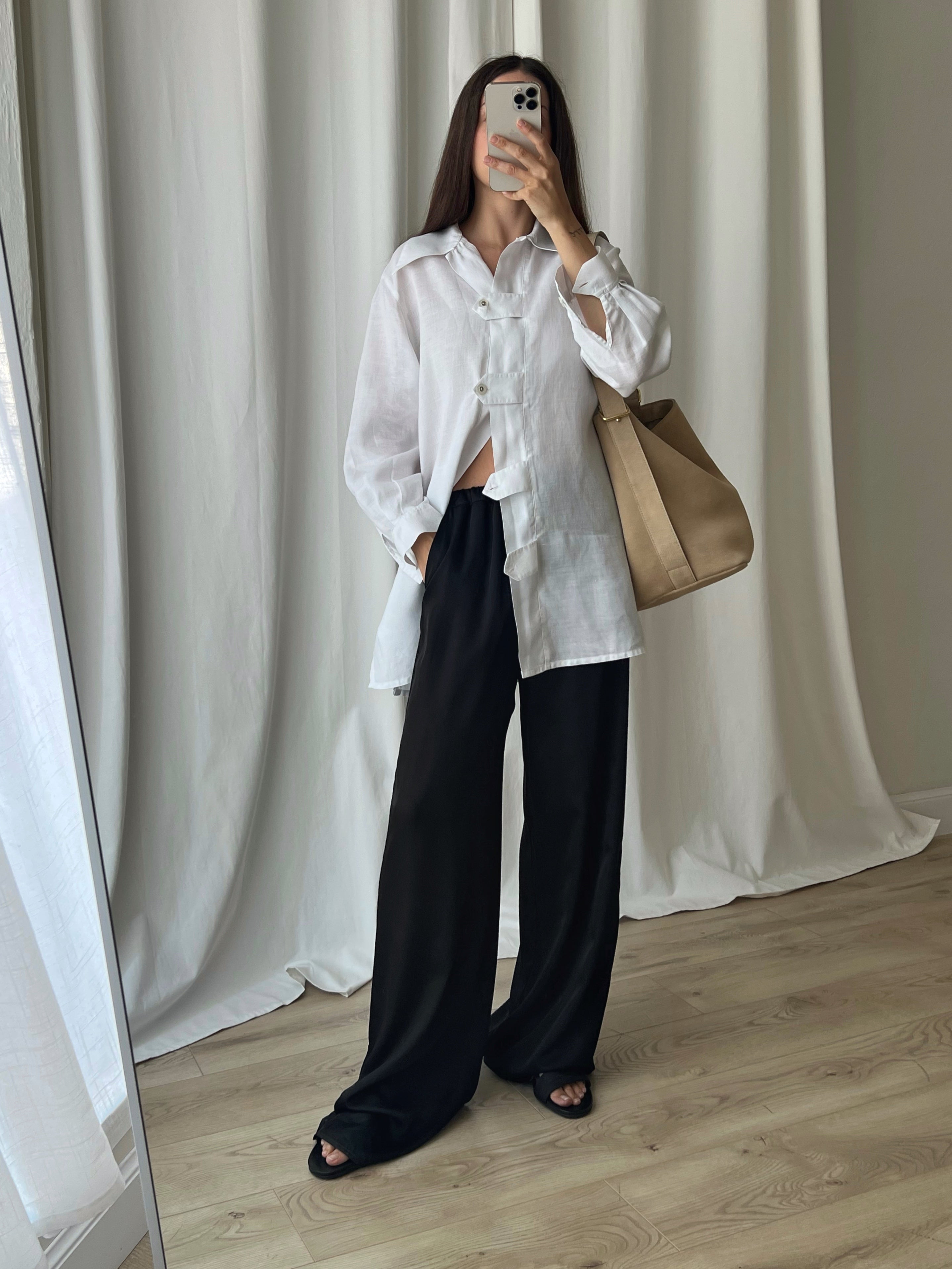 Pure linen white shirt