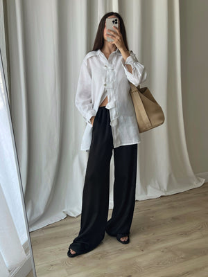Pure linen white shirt