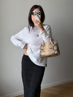 MaxMara pure cotton knitted white pull