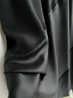 Asymmetrical black midi skirt