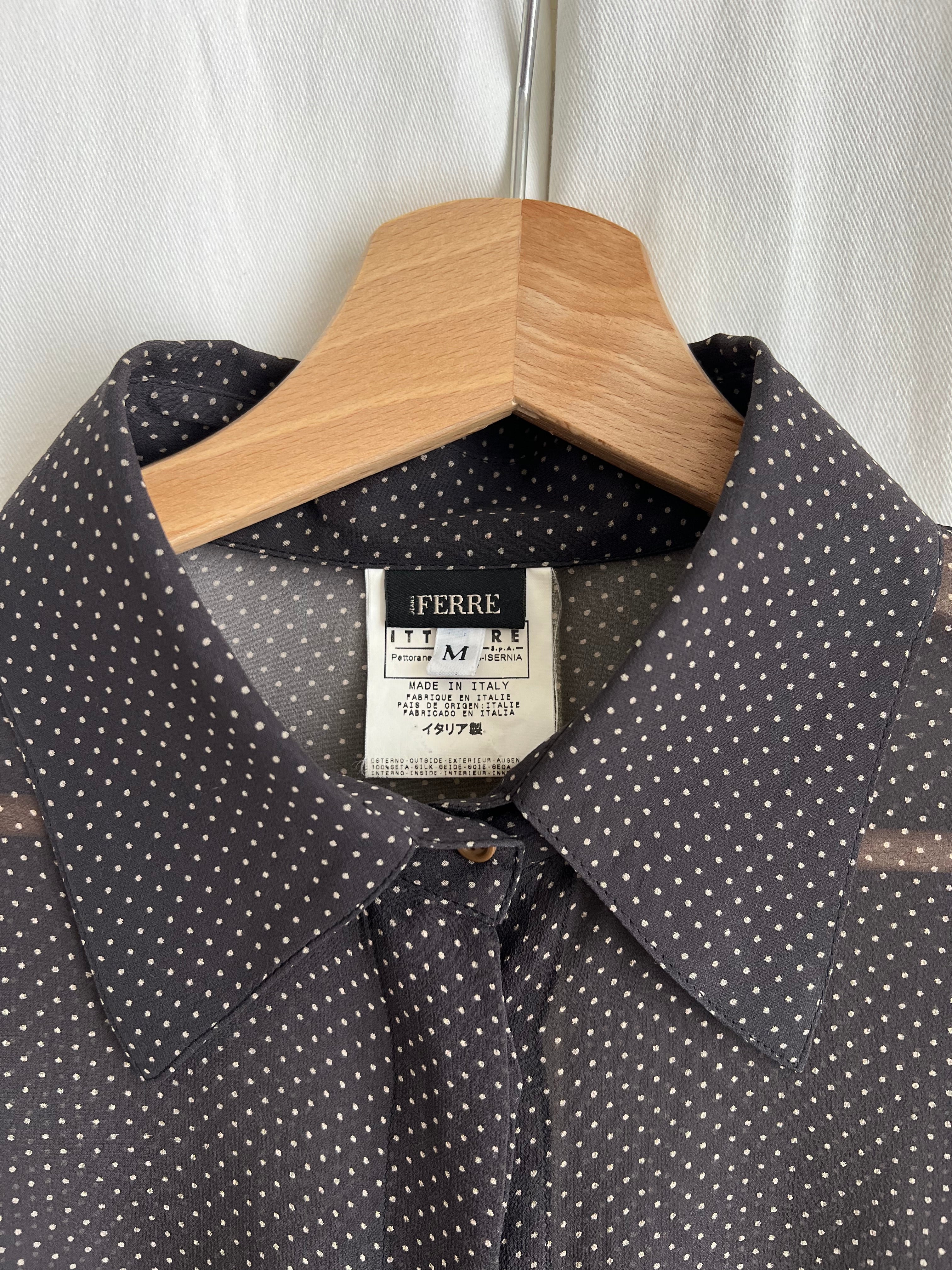 Gianfranco Ferrè pure silk sheer shirt