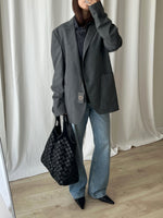 Made in Italy wool blend grey blazer