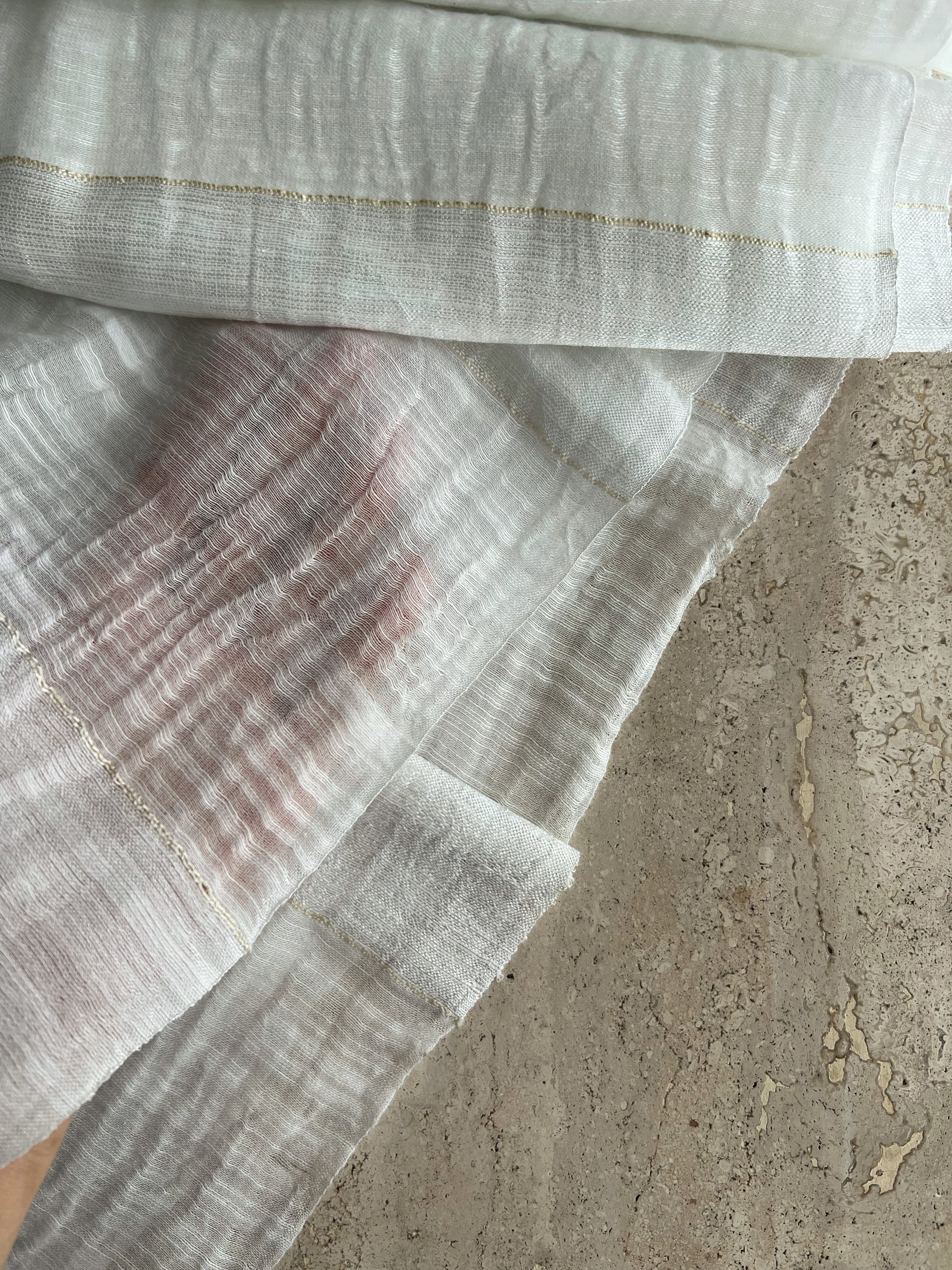 Cotton & silk pareo - White