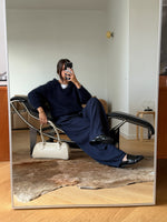 Pure viscose tailored pants - Navy