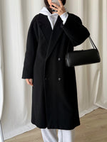 80% Virgin wool black coat