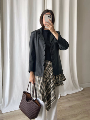Escada real leather black jacket