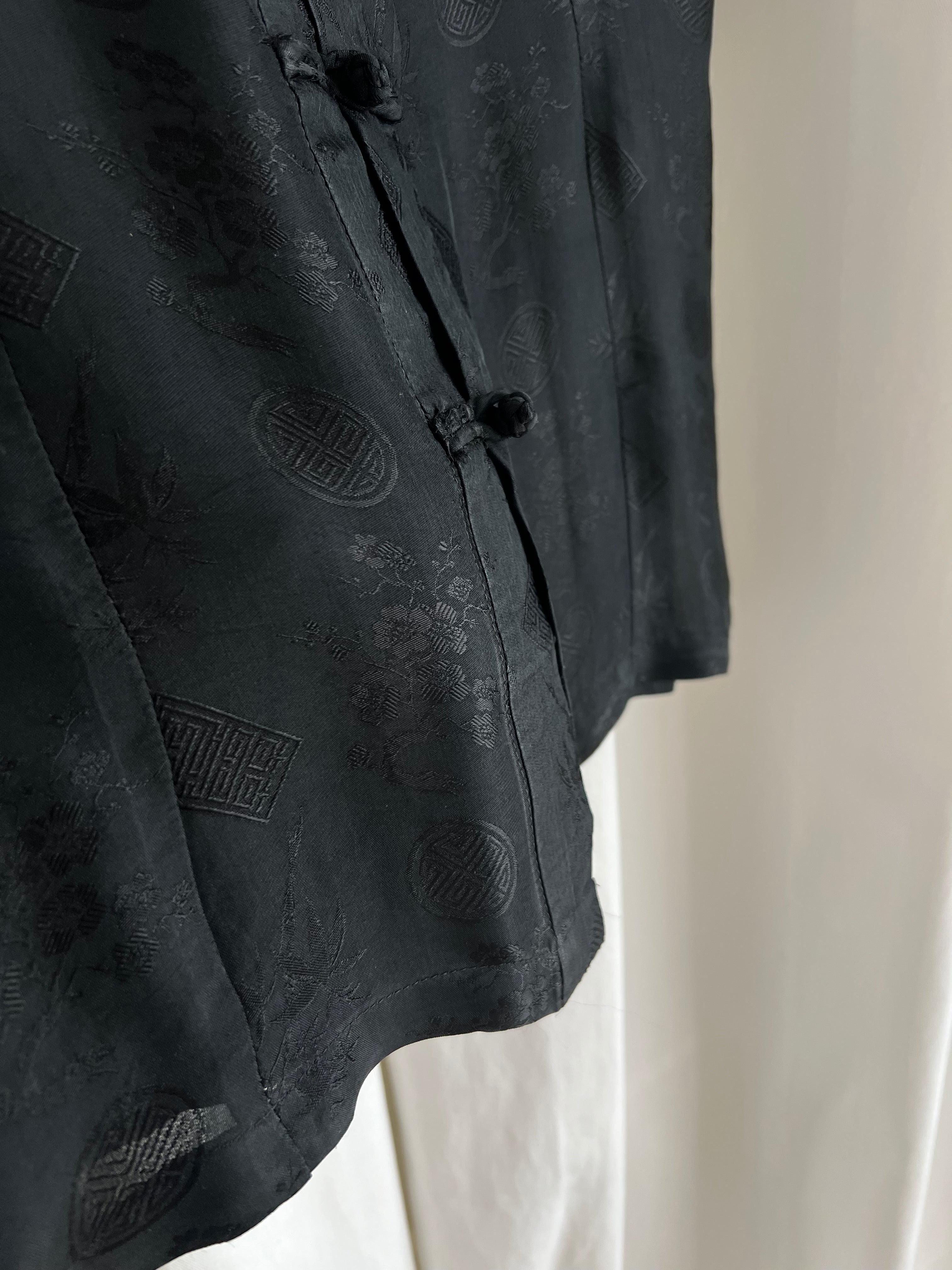 Pure silk oriental black shirt